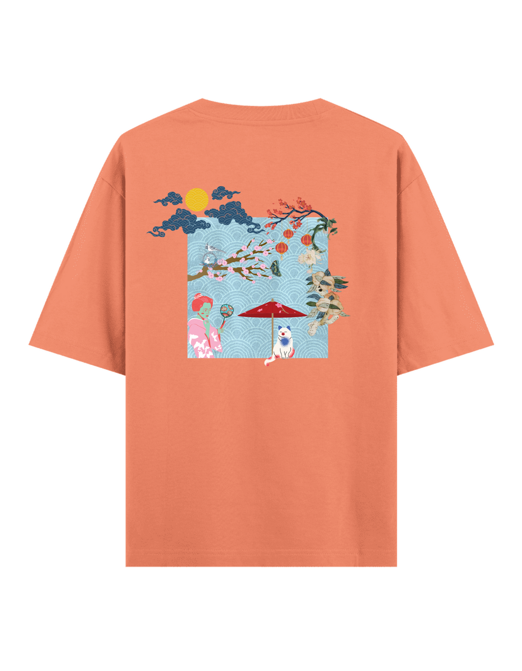Süslü Kedi - Oversize T-Shirt