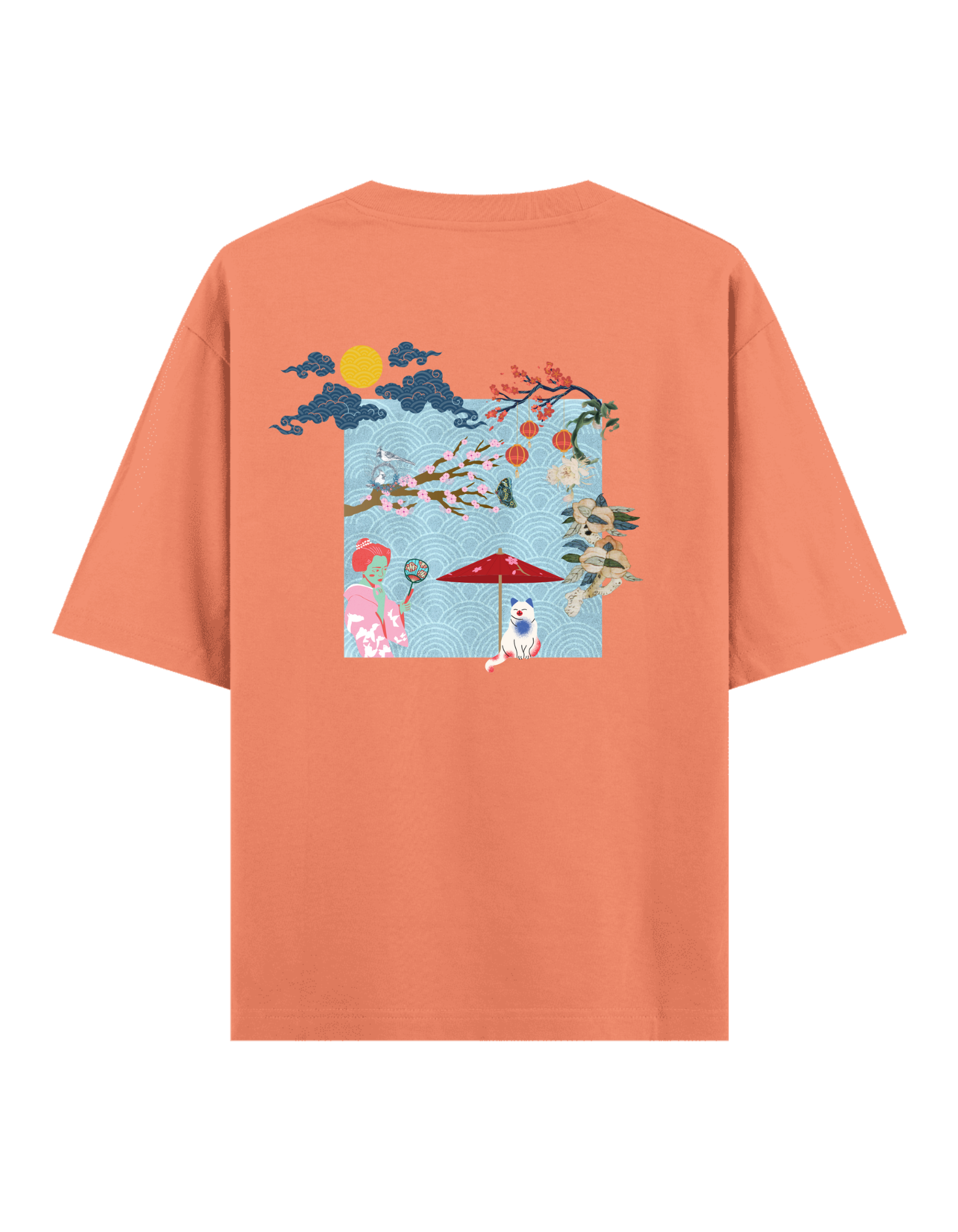 Süslü Kedi - Oversize T-Shirt