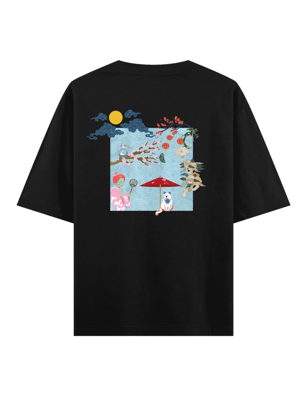Süslü Kedi - Oversize T-Shirt