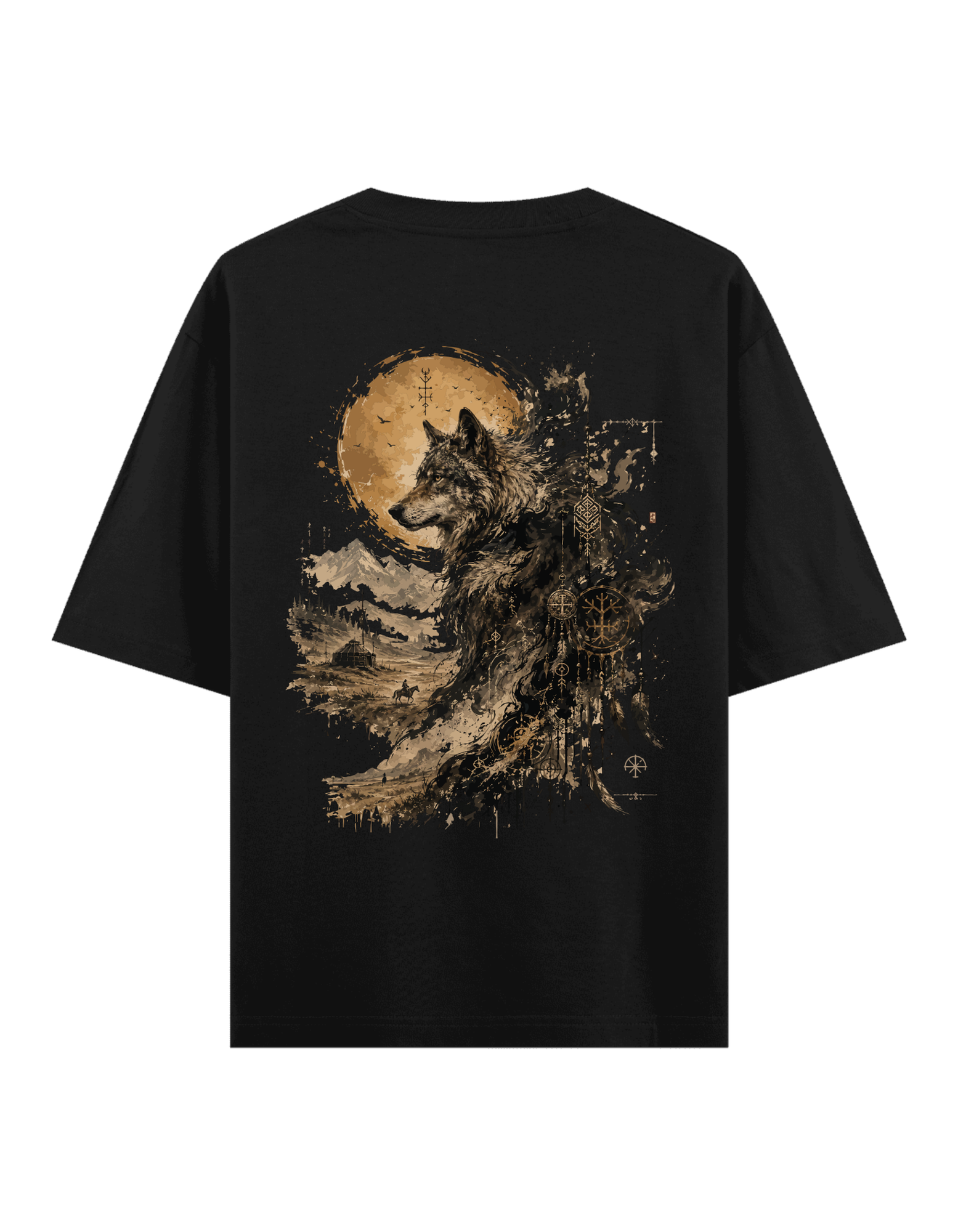 Bozkır Ruhu (Kurt) - Oversize T-Shirt
