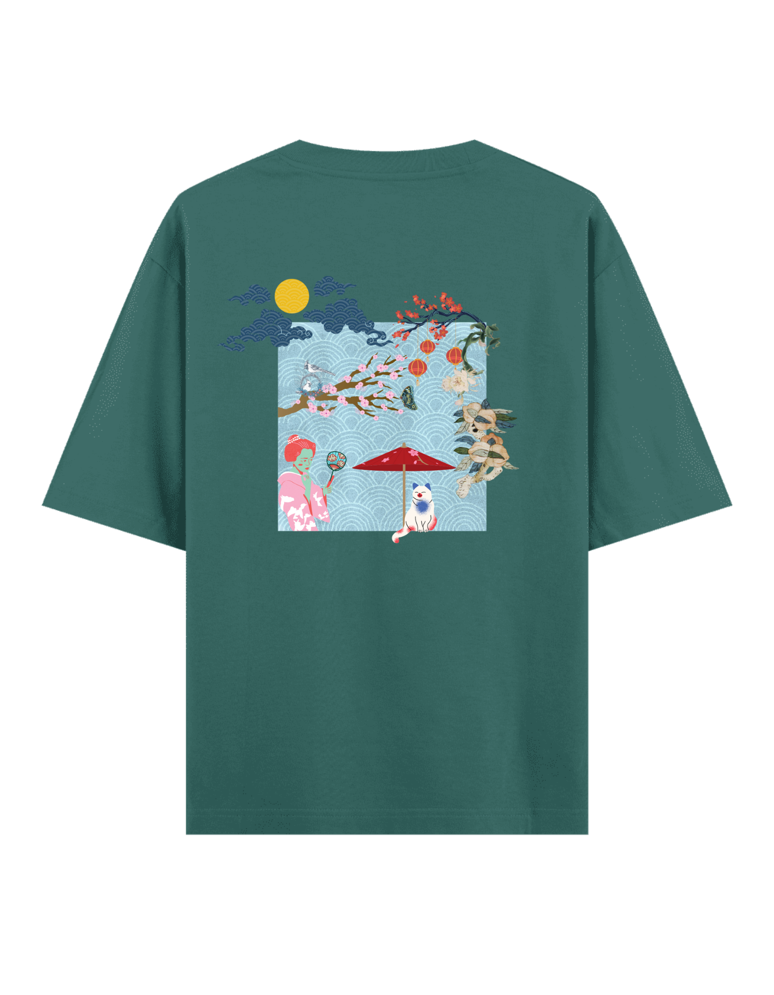 Süslü Kedi - Oversize T-Shirt