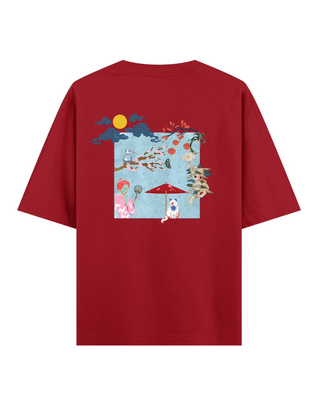 Süslü Kedi - Oversize T-Shirt