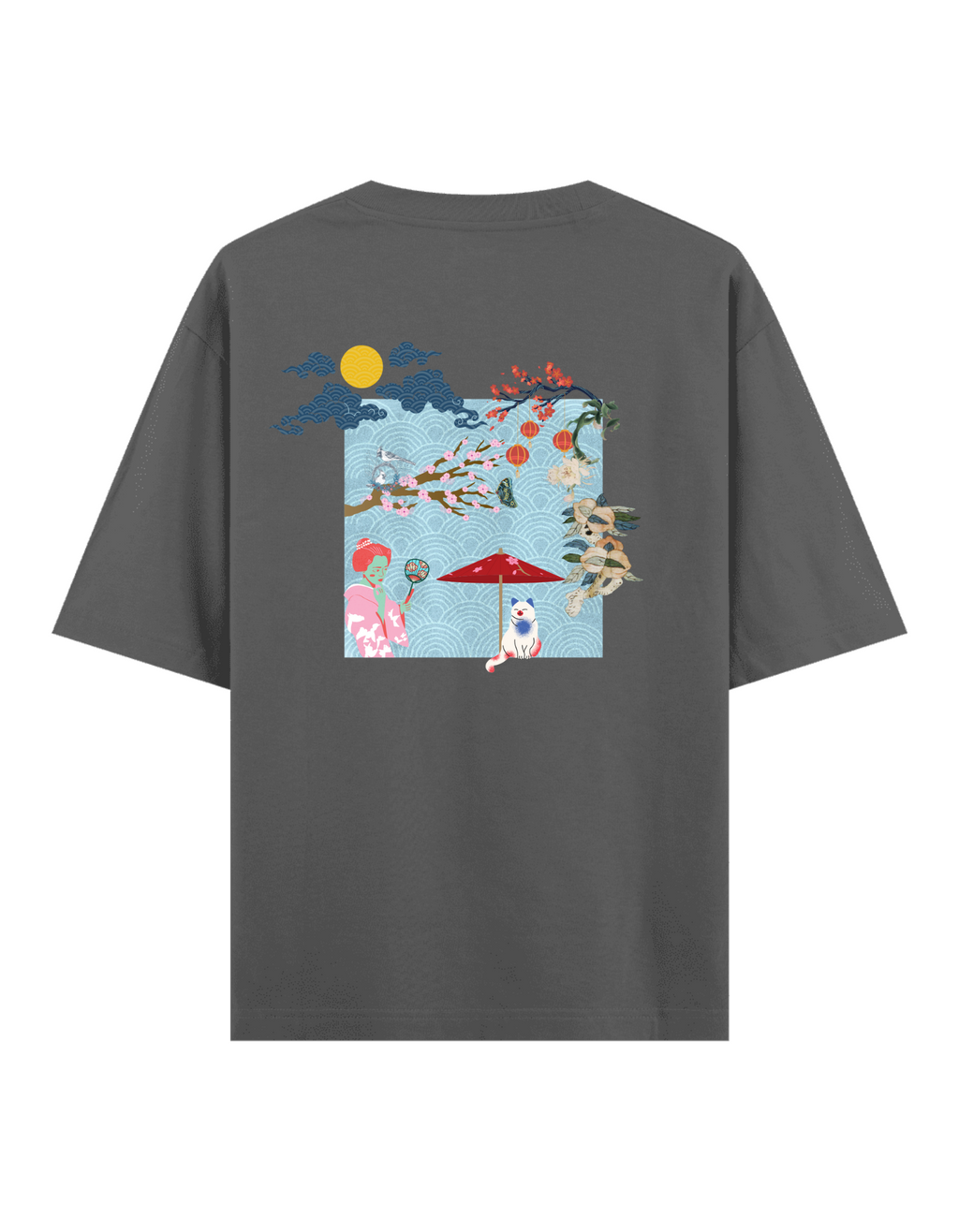 Süslü Kedi - Oversize T-Shirt