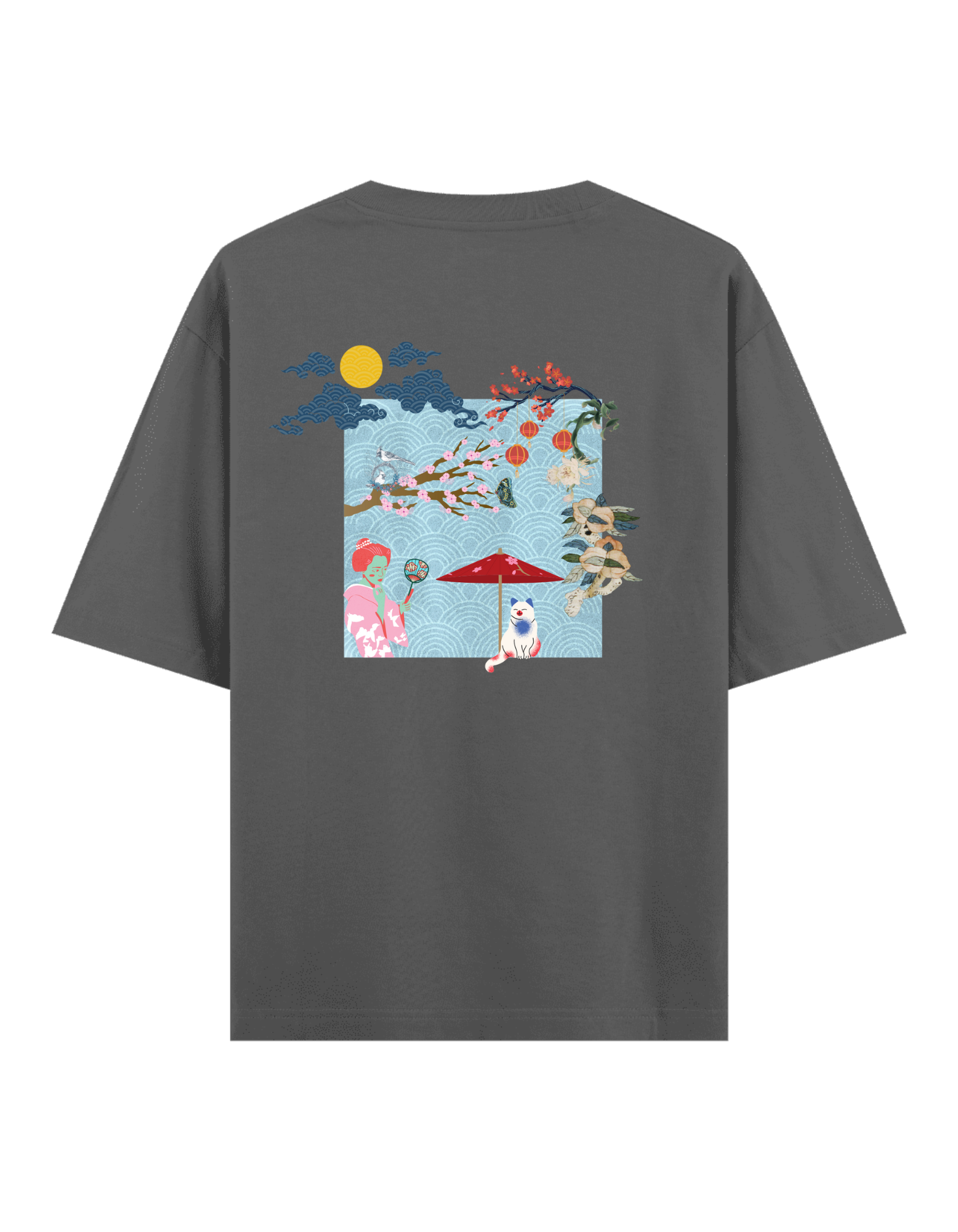 Süslü Kedi - Oversize T-Shirt