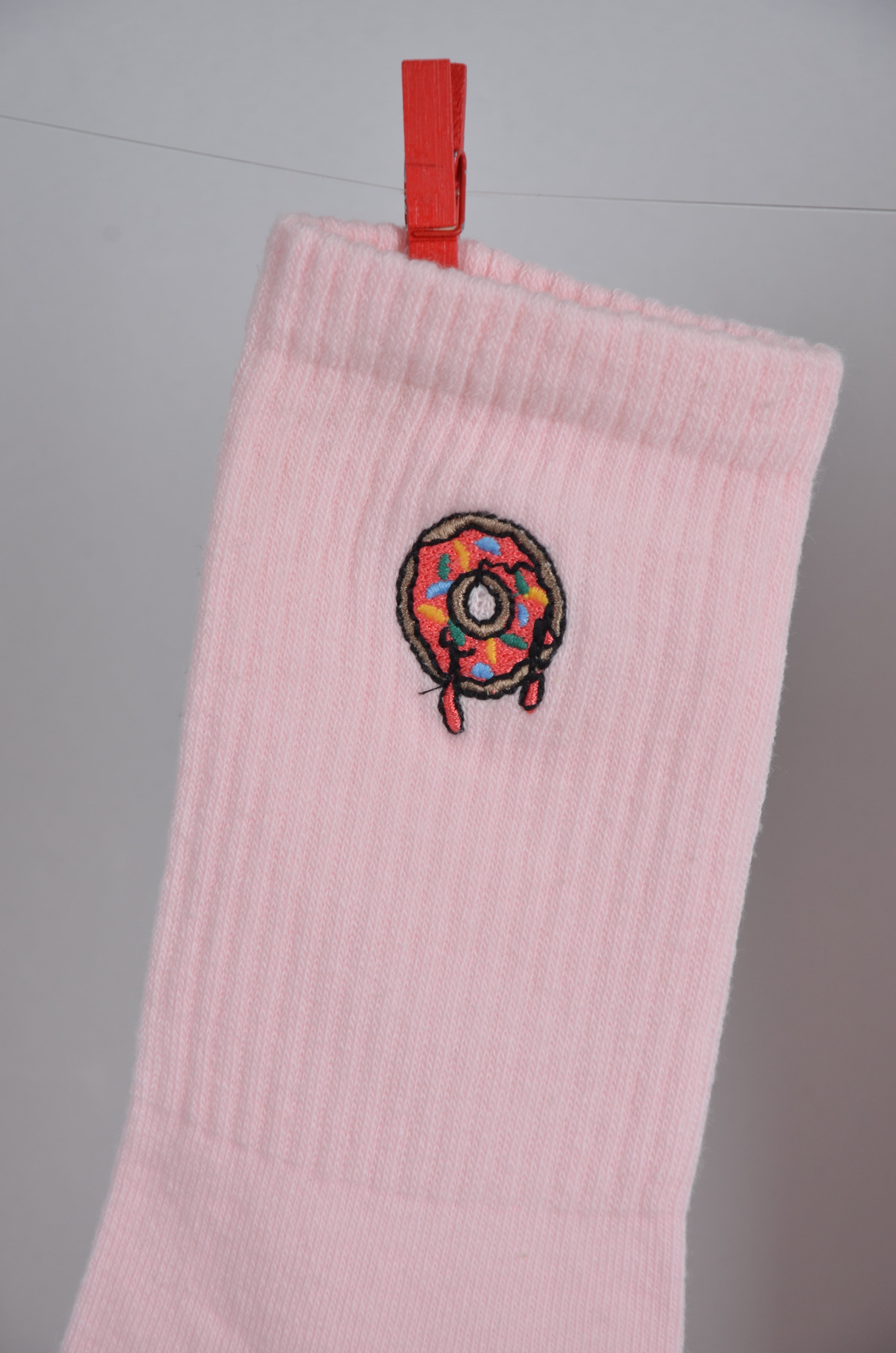 Donut Nakışlı - Tenis Çorap