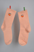 Şeftali Nakışlı Yavruağzı - Tenis Çorap