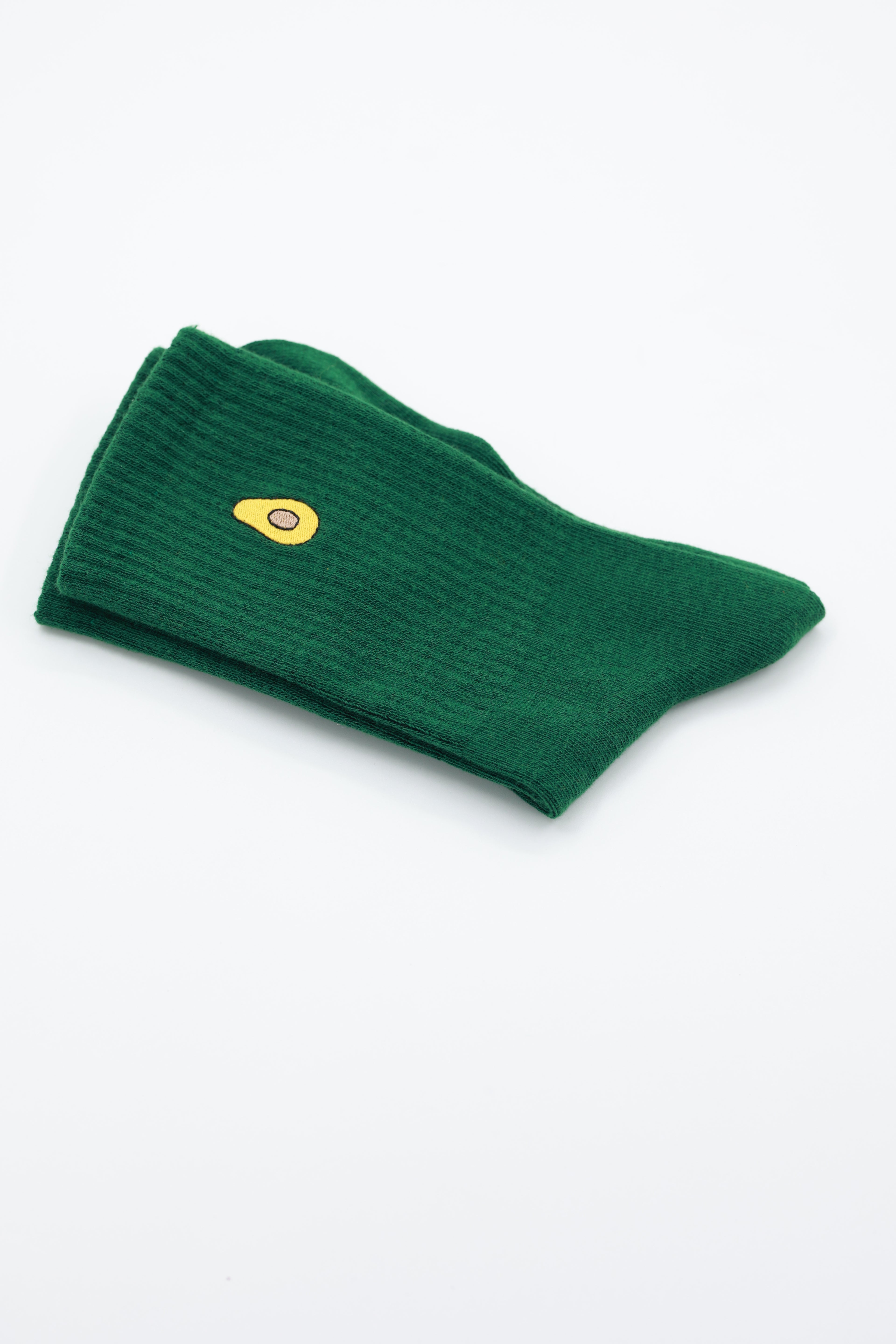 Avakado Nakışlı Yeşil - Tenis Çorap
